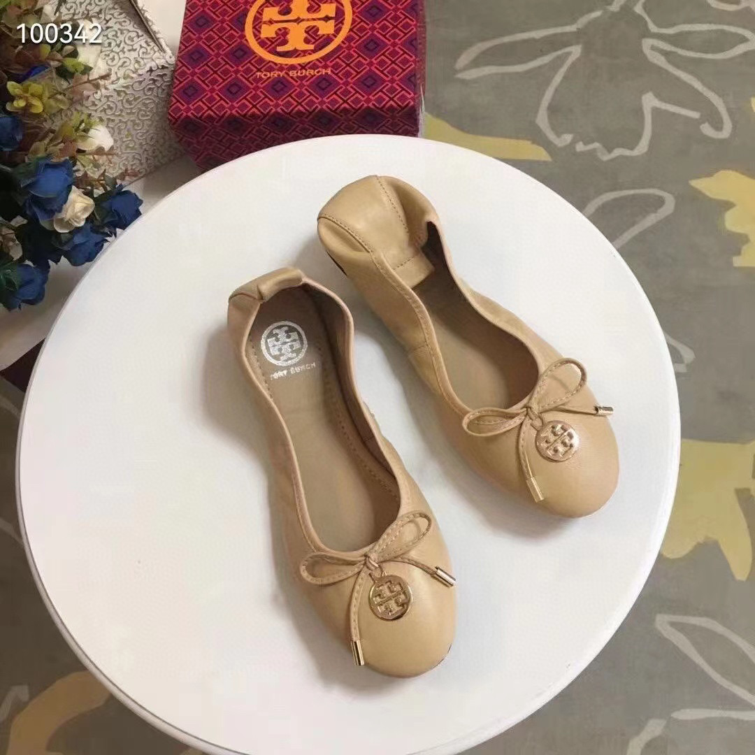 Tory Burch Leather Round Bow Sandals Slide