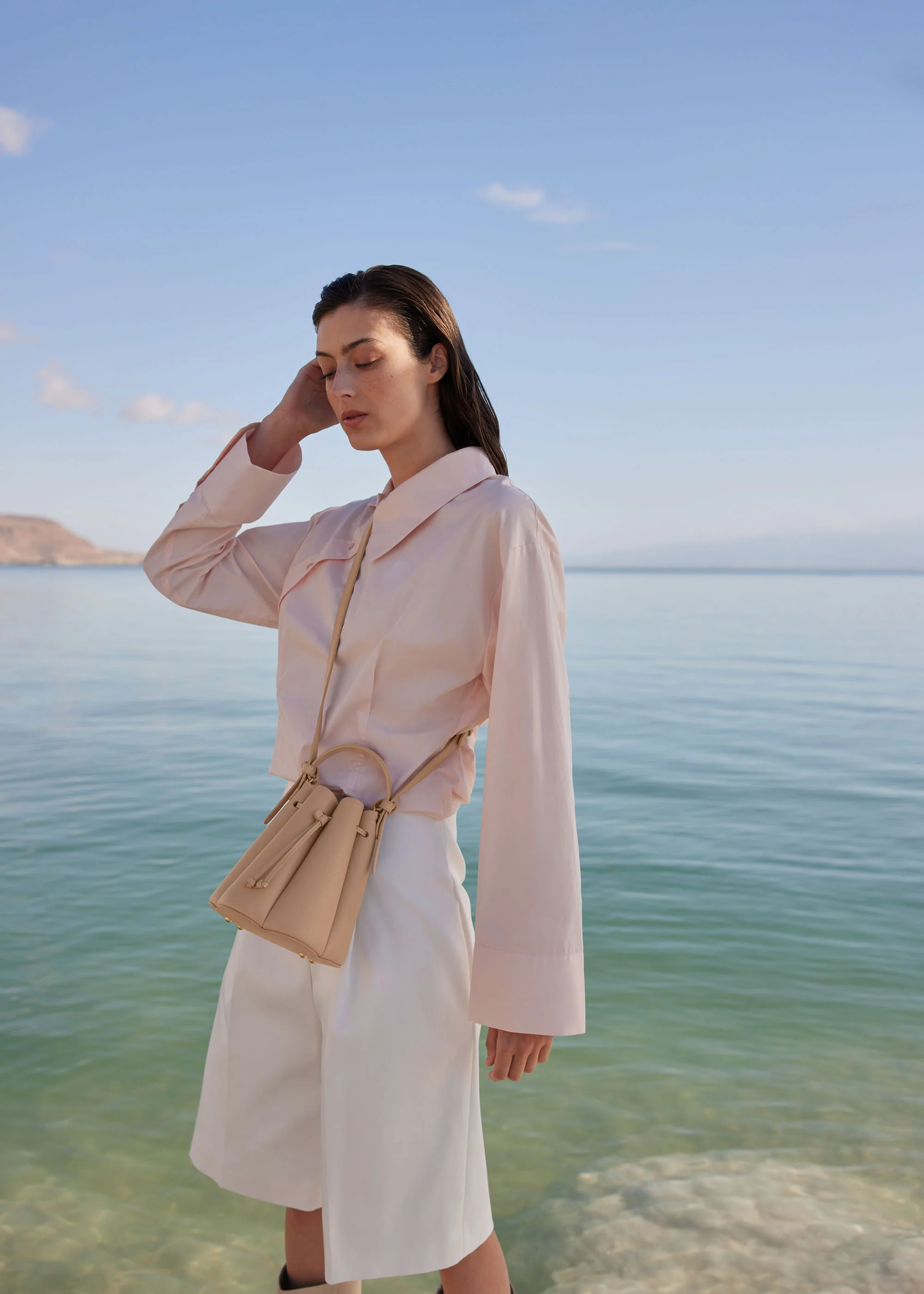 Polène Numéro Huit Mini - Textured Beige