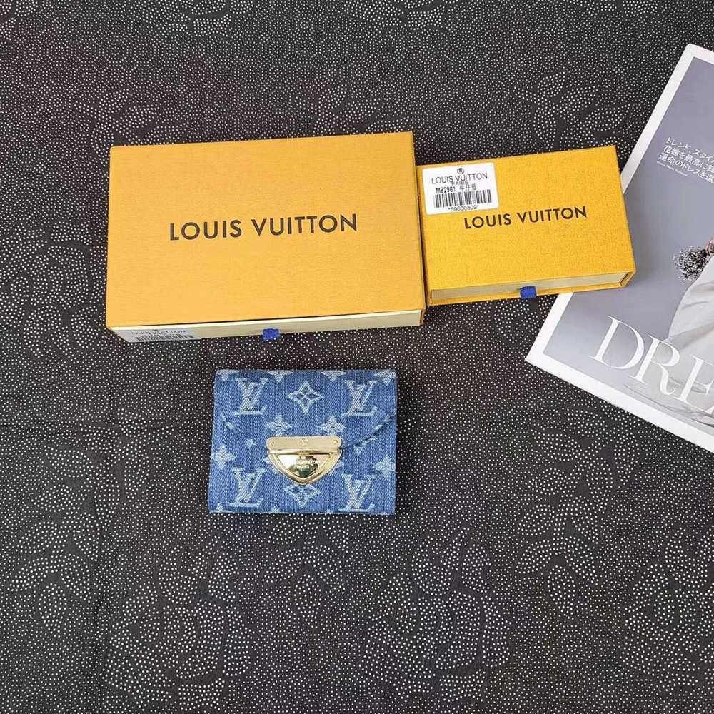 Louis Vuitton LV Monogram Jacquard Denim Money Clip (Replica)