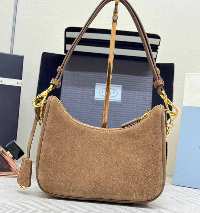 PRADA New Suede Deerskin Underarm Bag