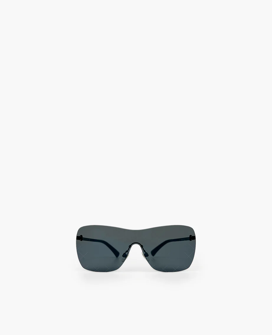 Chanel Shield Runway Mask Sunglasses Metallic Blue