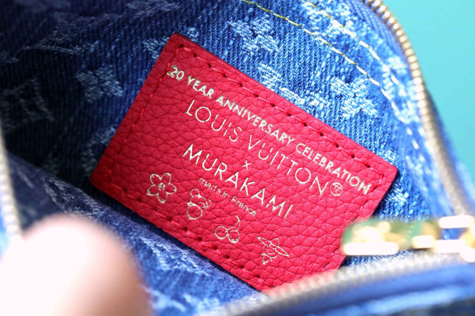 Louis Vuitton New Denim Cherry Embroidered Tote Bag M14997