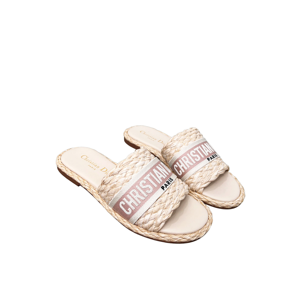 Dior knit Word Comfortable Fashion Flip-flops Slide Sandal