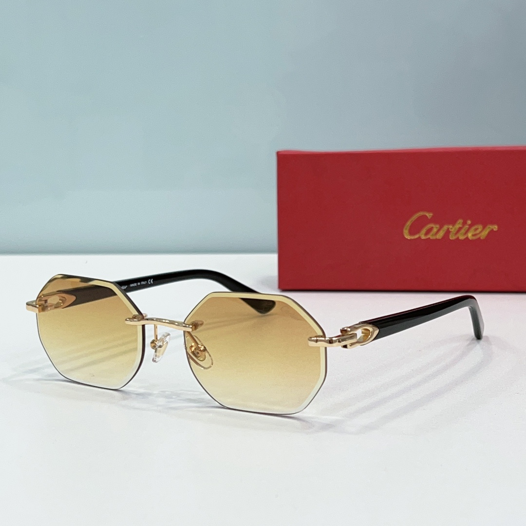 Cartier  Metal Leg Rimless sunglasses Top quality