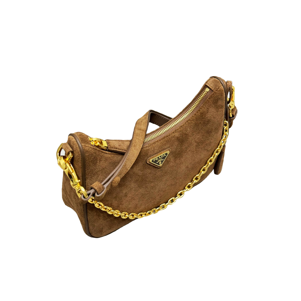PRADA New Suede Deerskin Underarm Bag