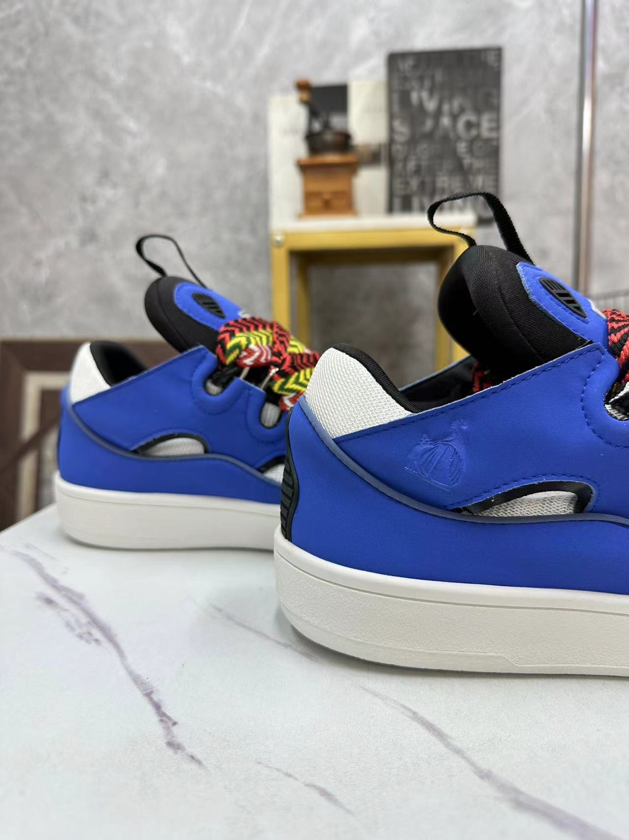 Lanvin LEATHER CURB SNEAKERS