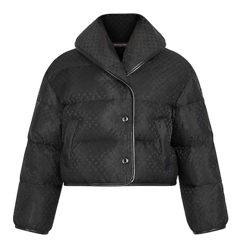 Louis Vuitton LV Women Down Jacket Silky Nylon Satin Louis Vuitton Patch