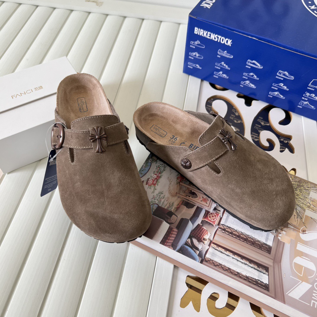 Brickenstock Chrome Hearts co-branded slippers