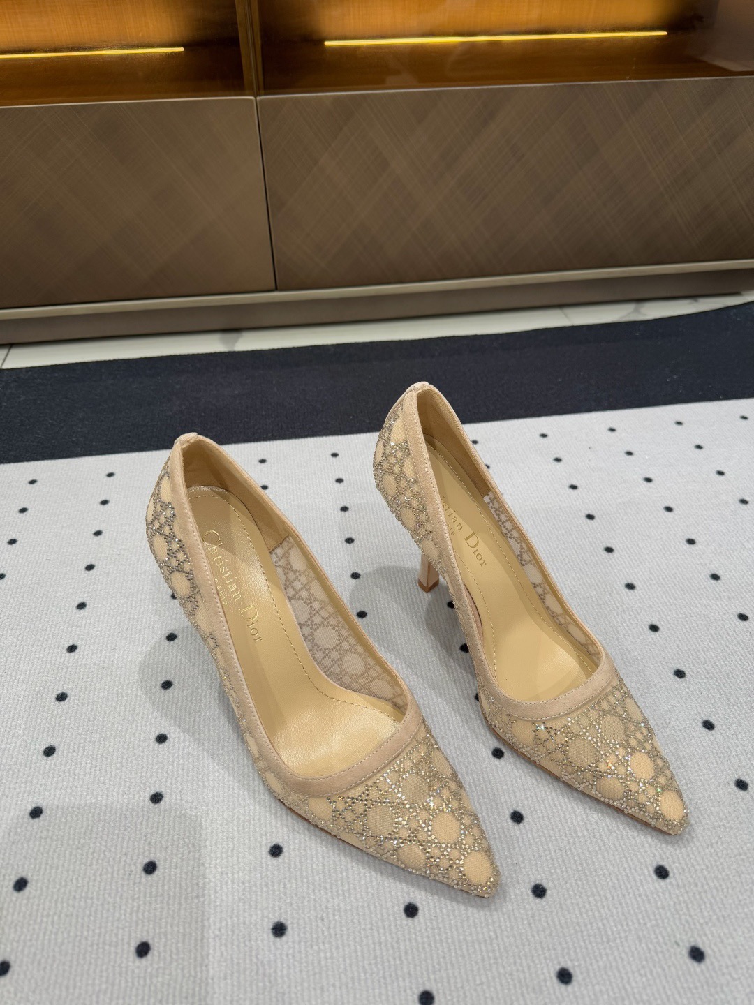 Dior early spring new diamond studded high heels