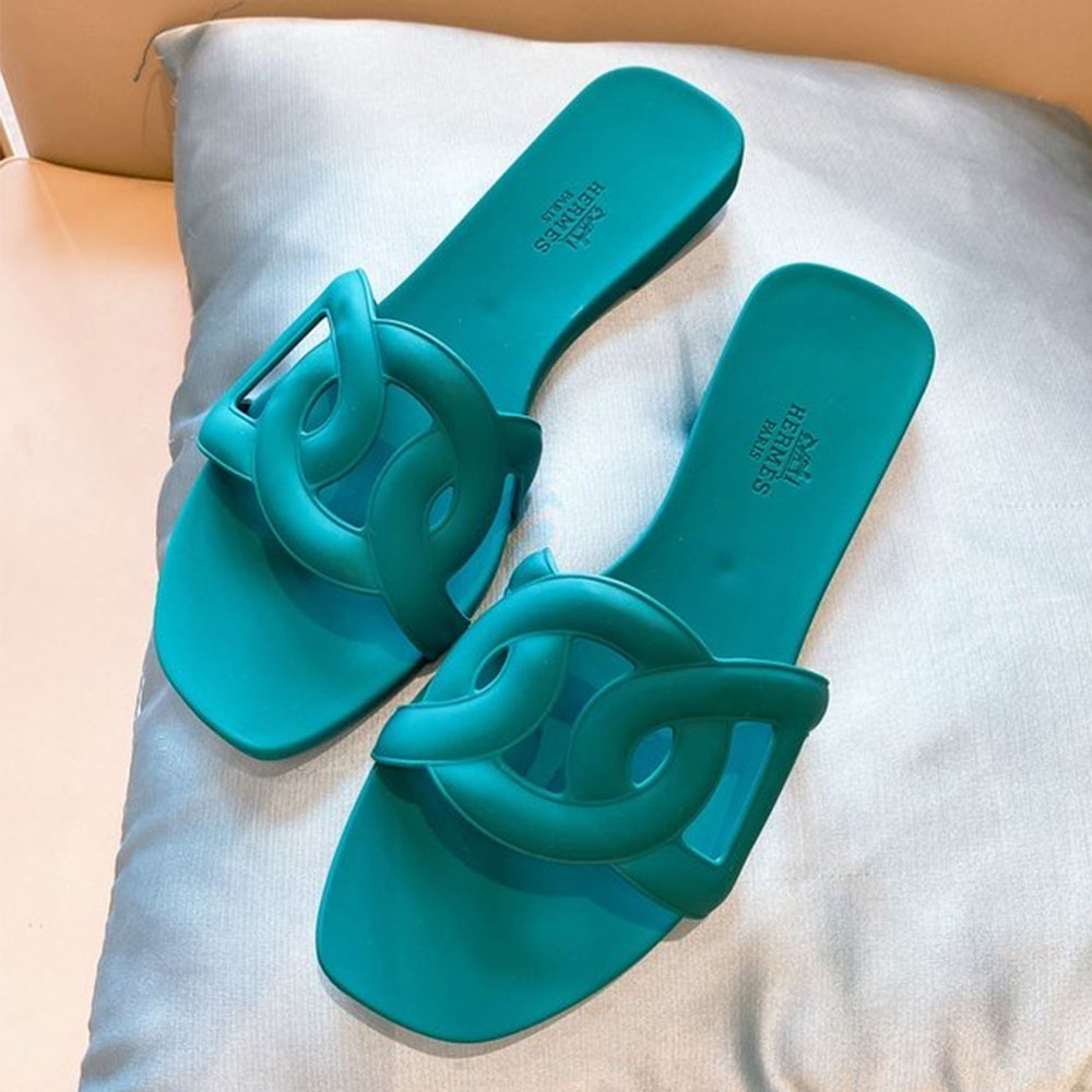 Hermes Shoes Aloha Flat Slippers Slide Sandal