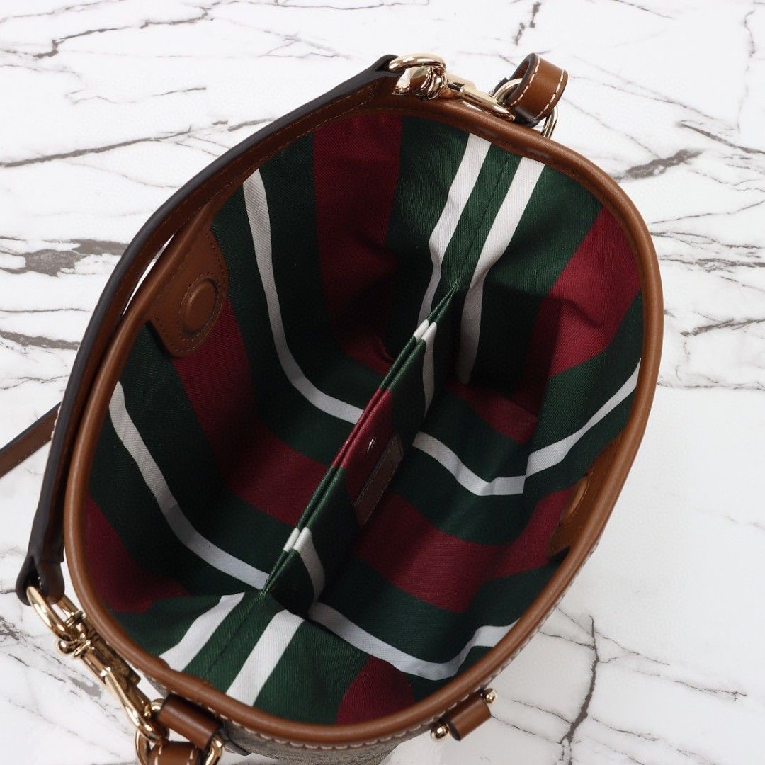 GUCCI Emblem mini bucket bag