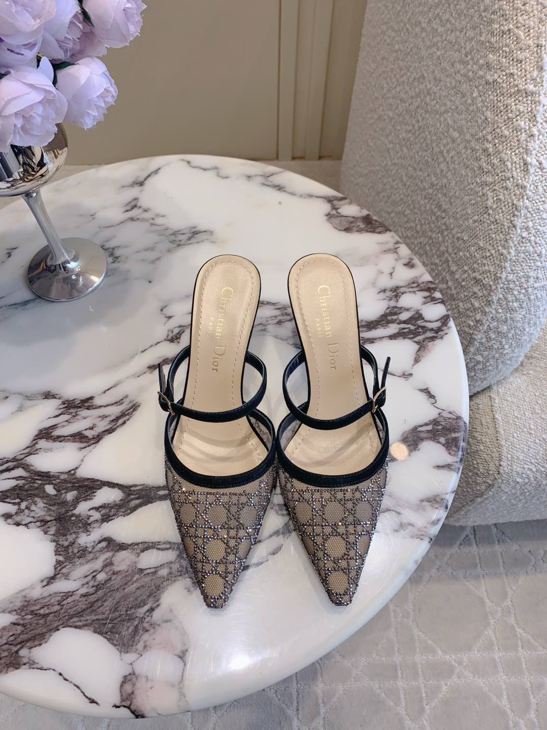 Dior early spring new diamond studded high heels