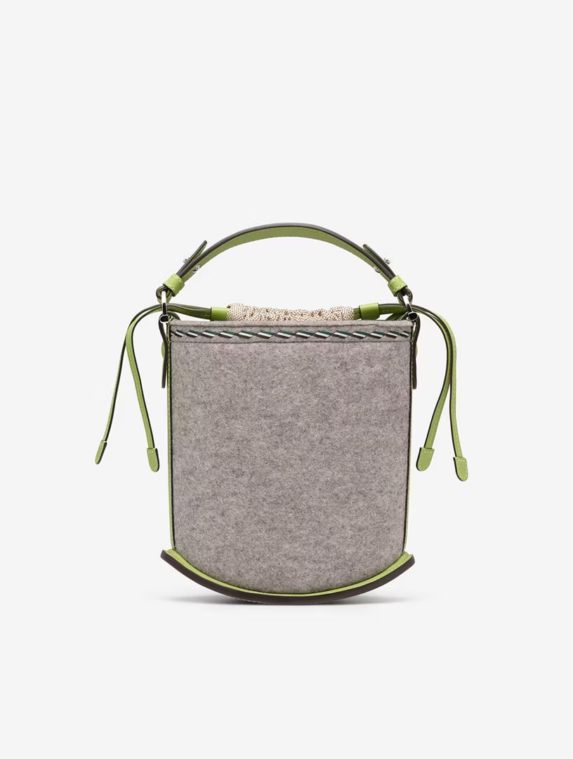DELVAUX Pin Mini Bucket Felt Supple Calf