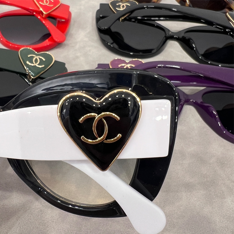 Chanel heart logo sunglasses