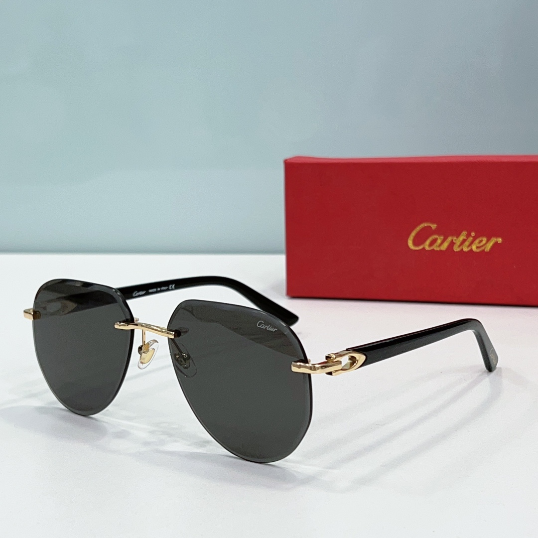 Cartier  Metal Leg Rimless sunglasses Top quality