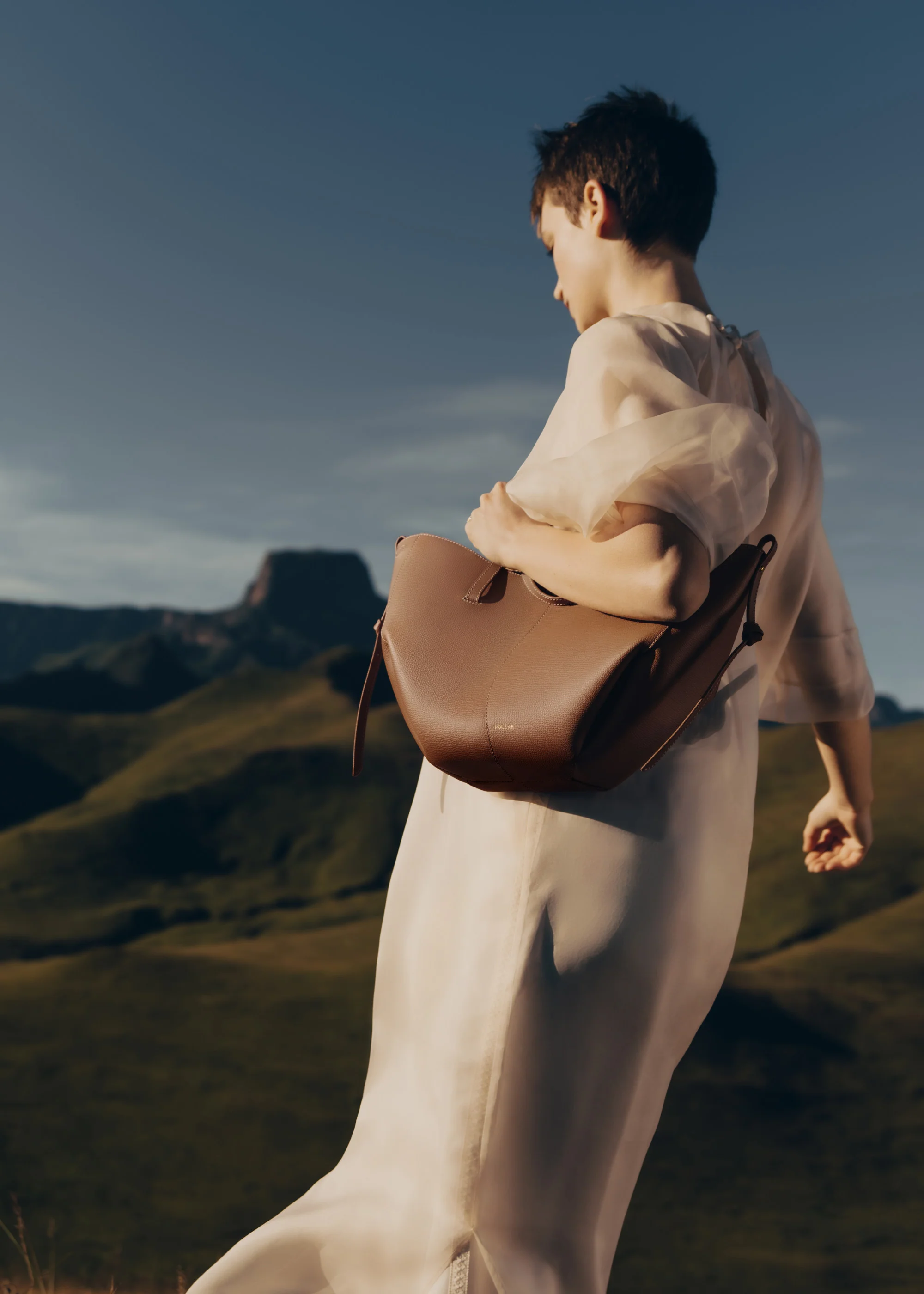 Polène Cyme Mini - Textured Camel