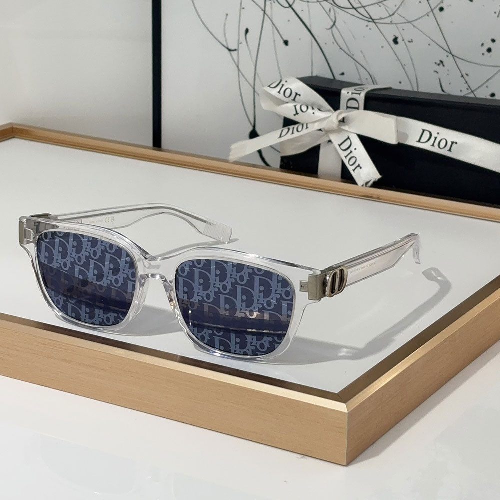 Dior  Mirror leg Logo identification Acetate fibre  sunglasses  Top quality