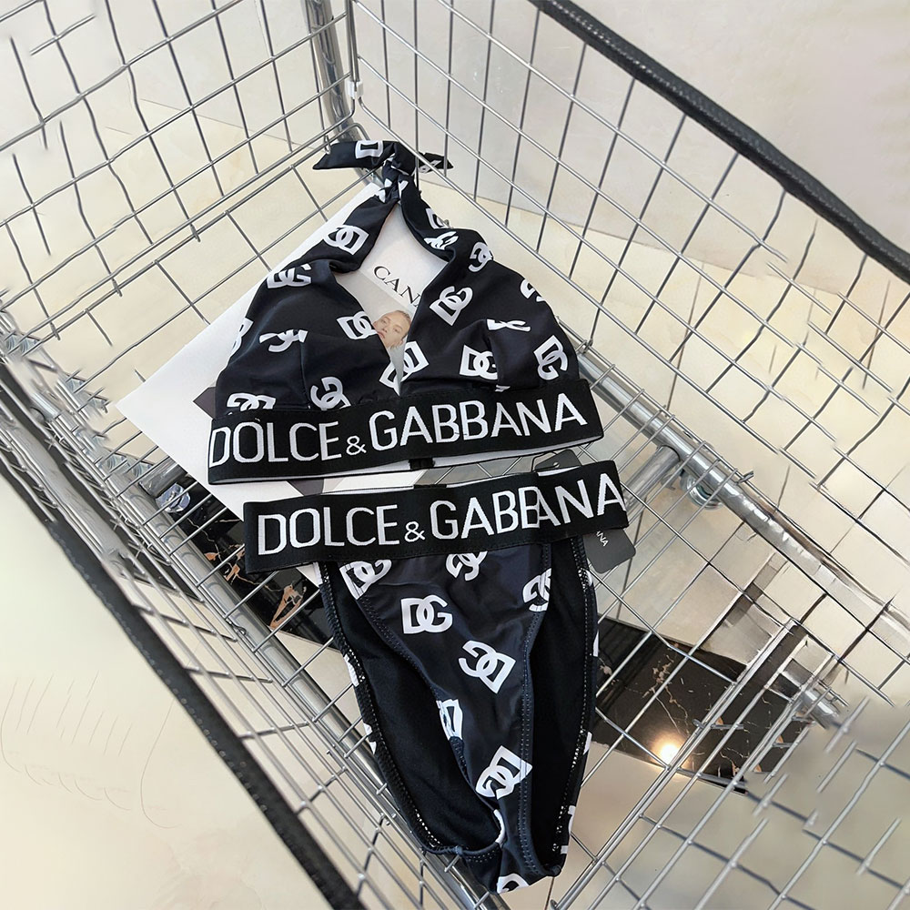 DOLCE & GABBAN DG Buckle Style Split Swimsuit Swimwear