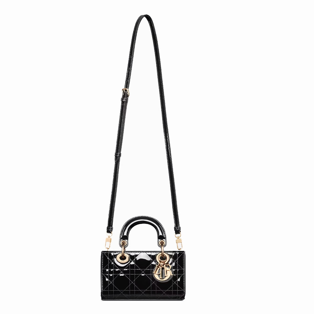Dior Mini LADY D-JOY - Lacquer cowhide leather