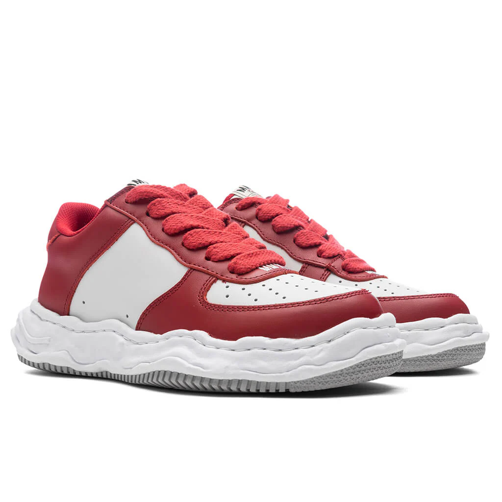 MIHARA YASUHIRO Wayne Low OG Sole Leather Sneaker - Red/White