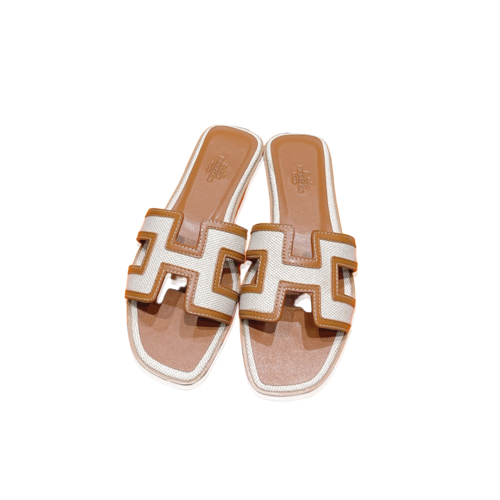 Hermes early spring new macaron color slippers