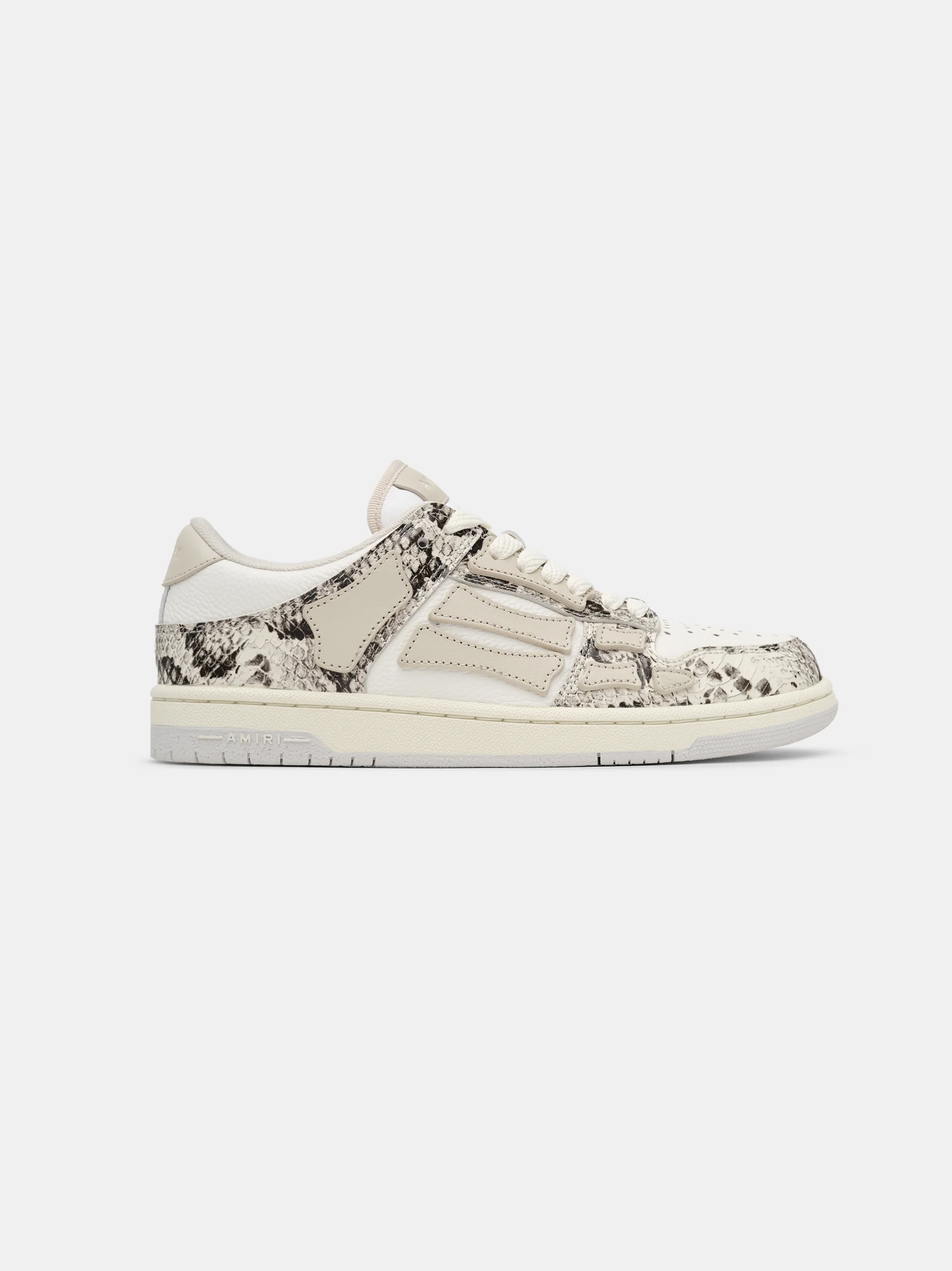 AMIRI WOMEN - WOMEN'S SNAKE SKEL-TOP LOW - Alabaster
