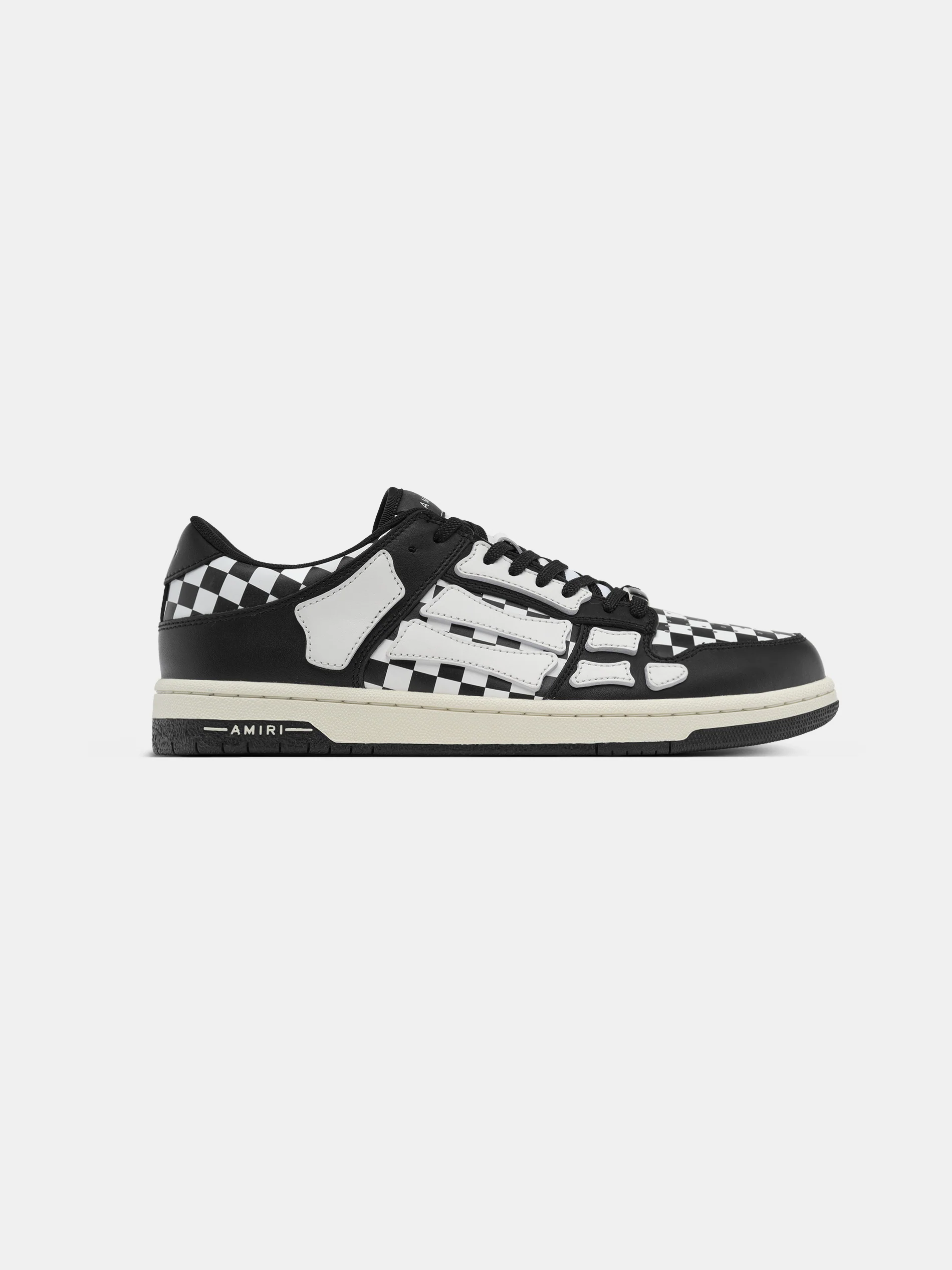 AMIRI CHECKERED SKEL-TOP LOW - Black White