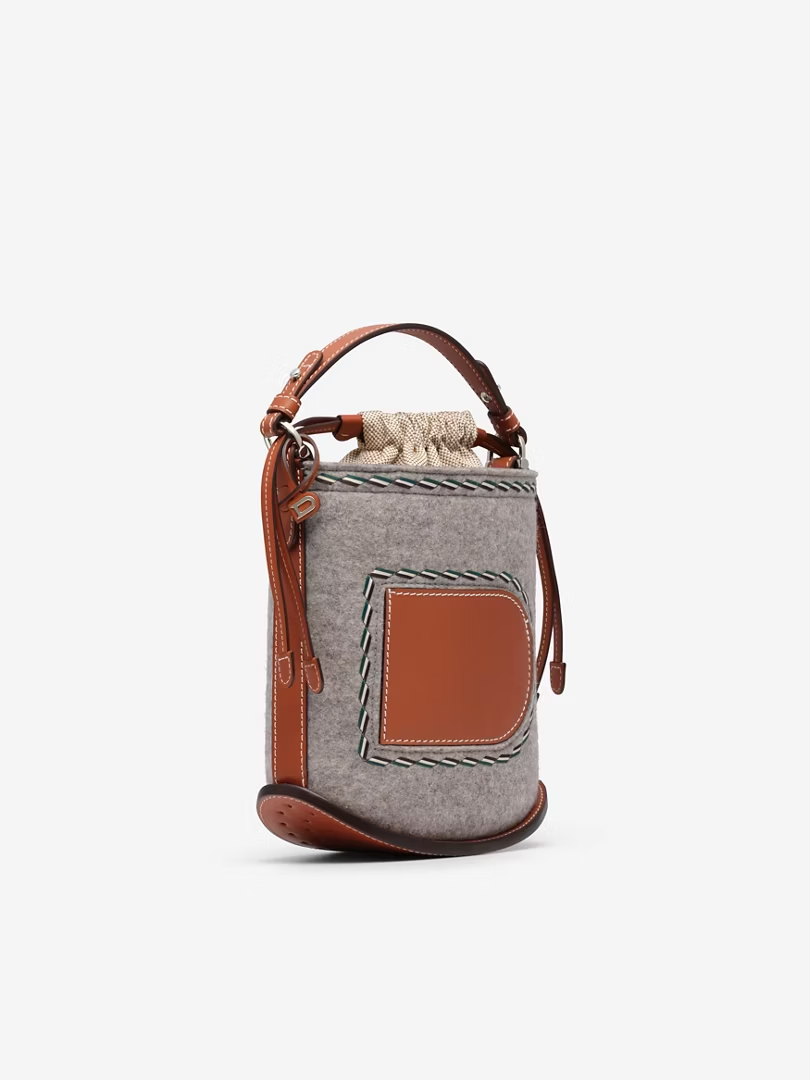 DELVAUX Pin Mini Bucket Felt Supple Calf