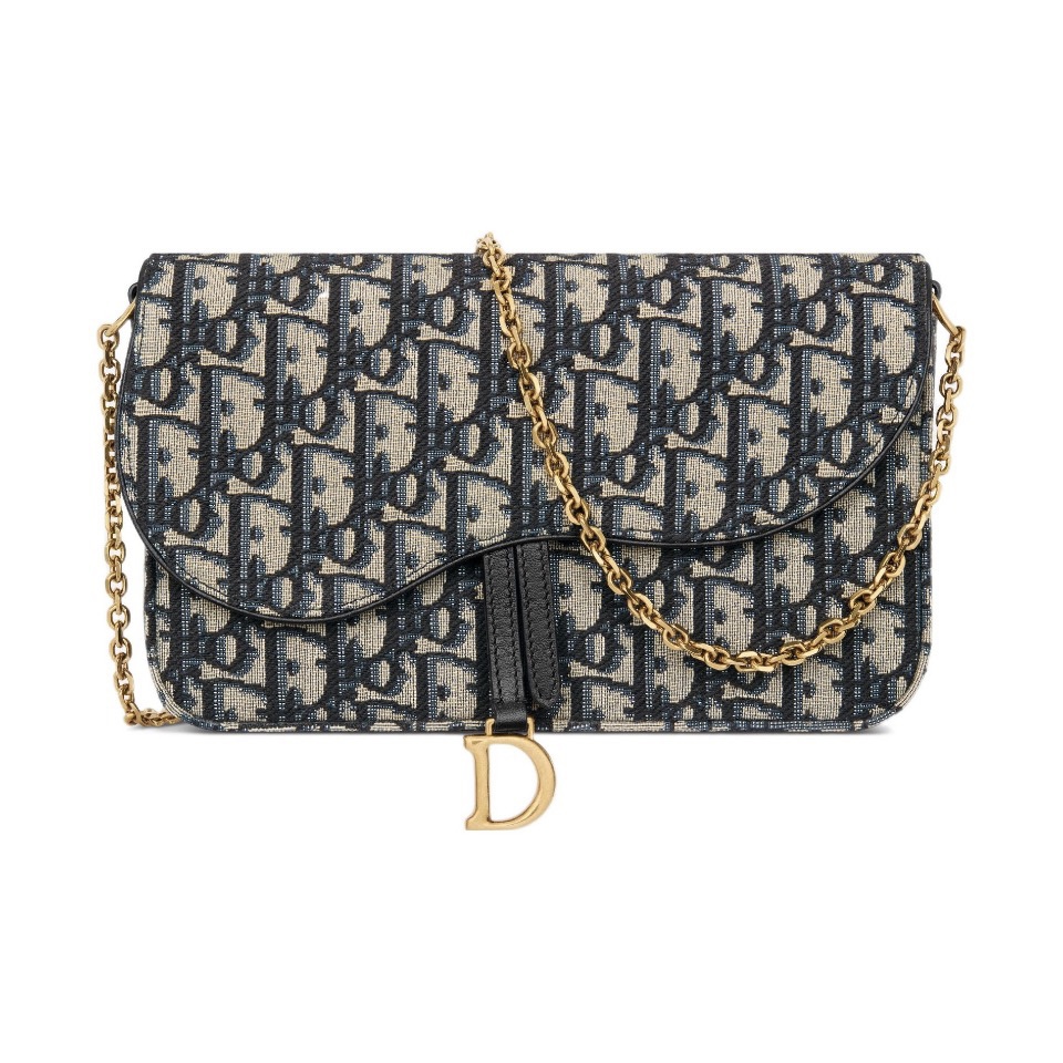 Dior Saddle Pouch Blue Dior Oblique Jacquard S5620CTZQ_M928