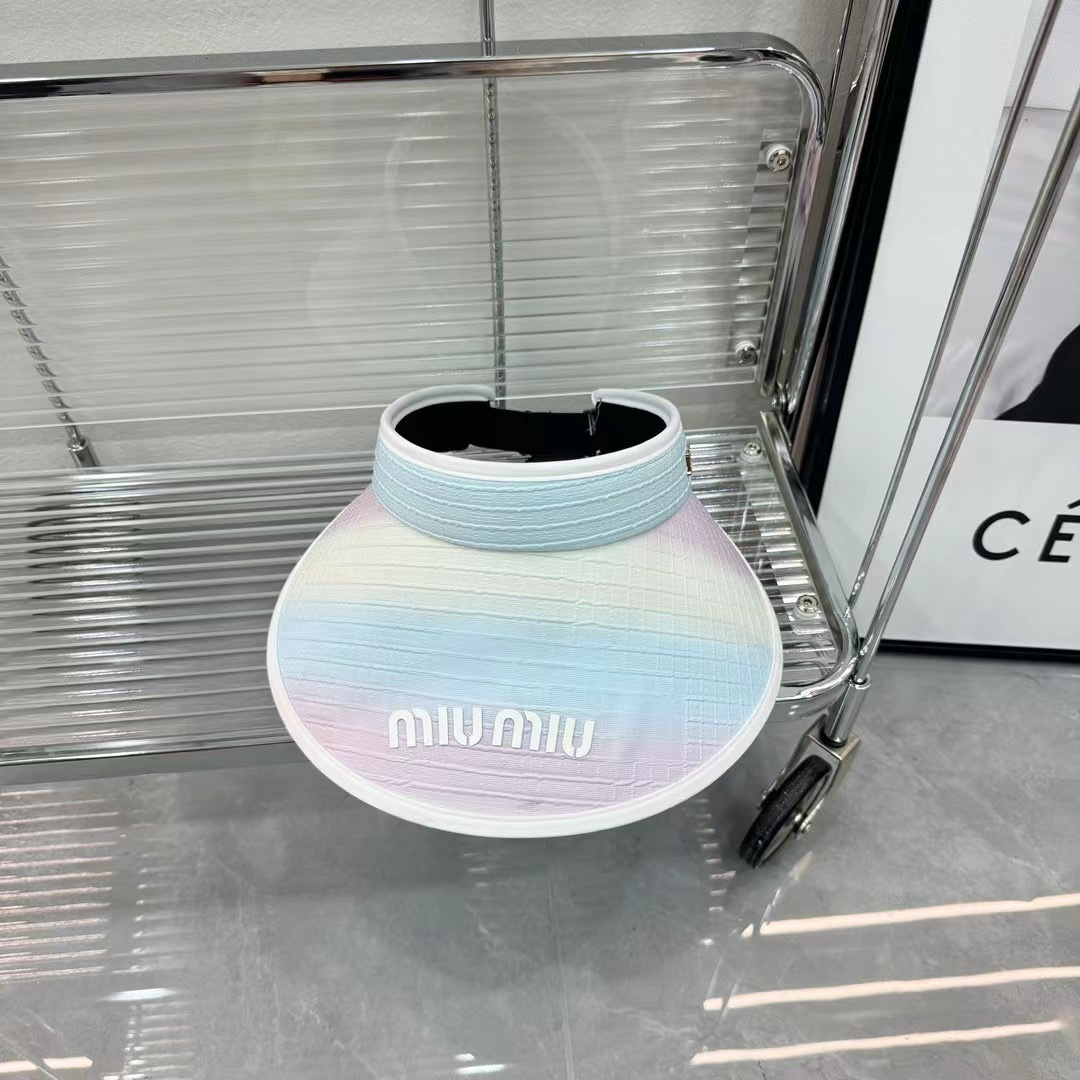 Miu Miu Interleaved Render Empty Top Hat  Sunhat