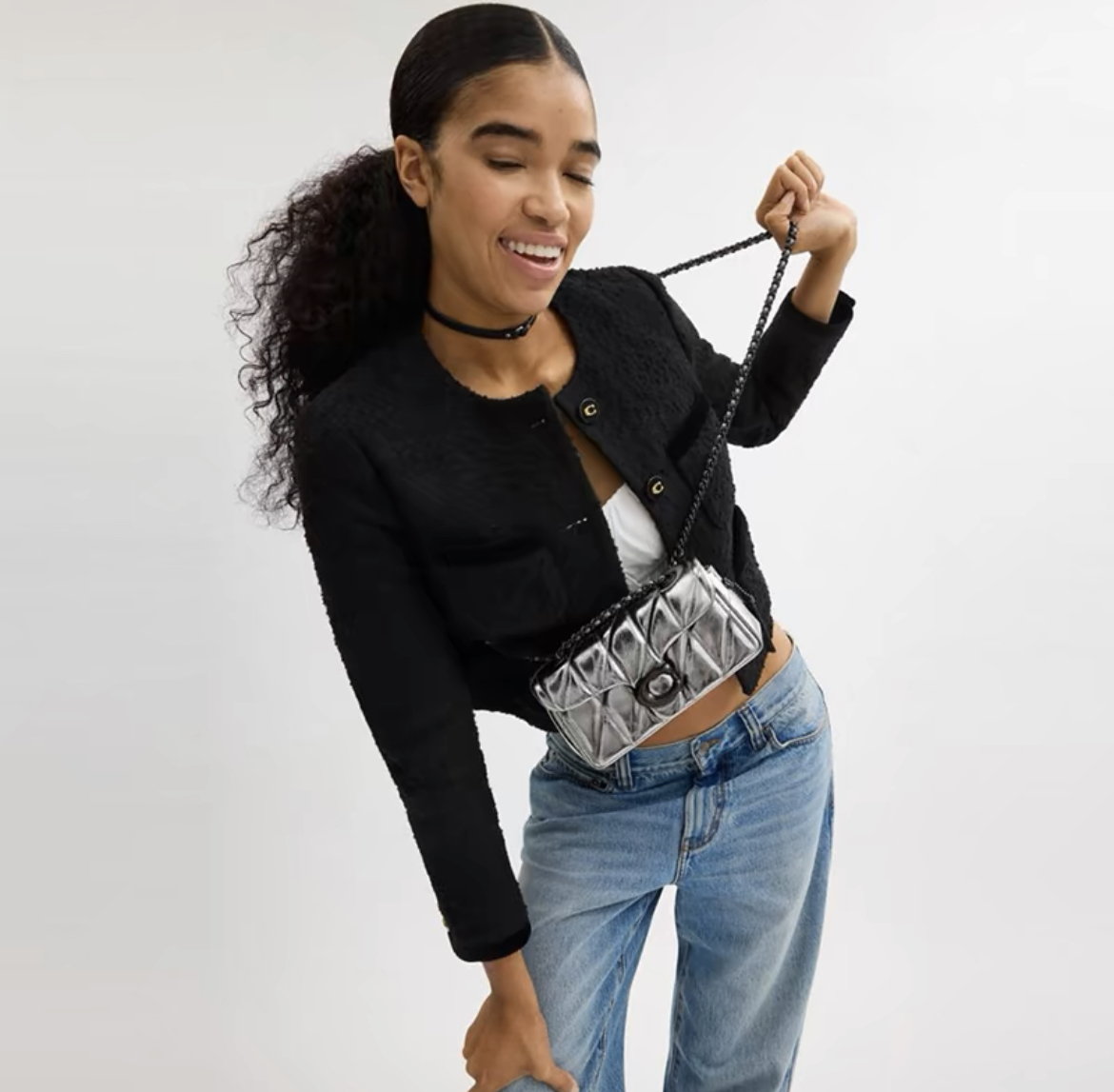 COACH women's quilted TABBY No. 20 shoulder bag crossbody bag chain bag high-end