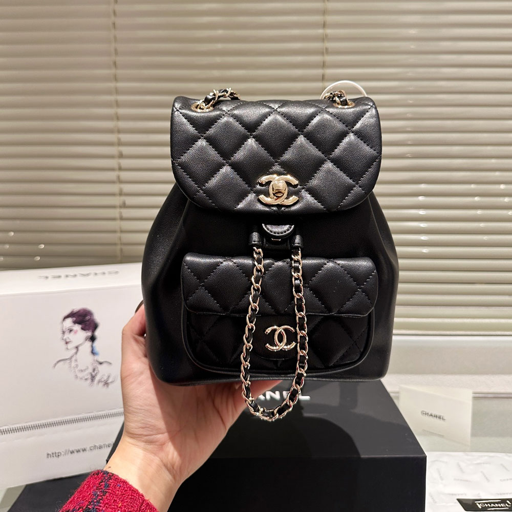 Chanel  Duma A Plaid Backpack  Bag