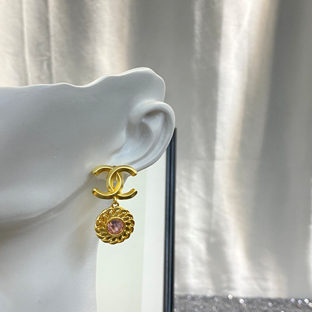 Chanel Diamond Drop Earrings Jewelry