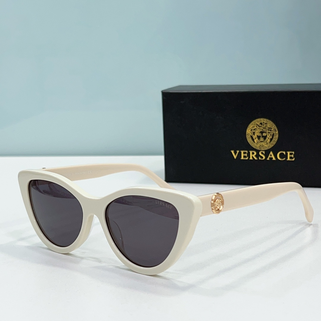 Versace Mirror leg Logo Cat-eye Sunglasses Top Quality