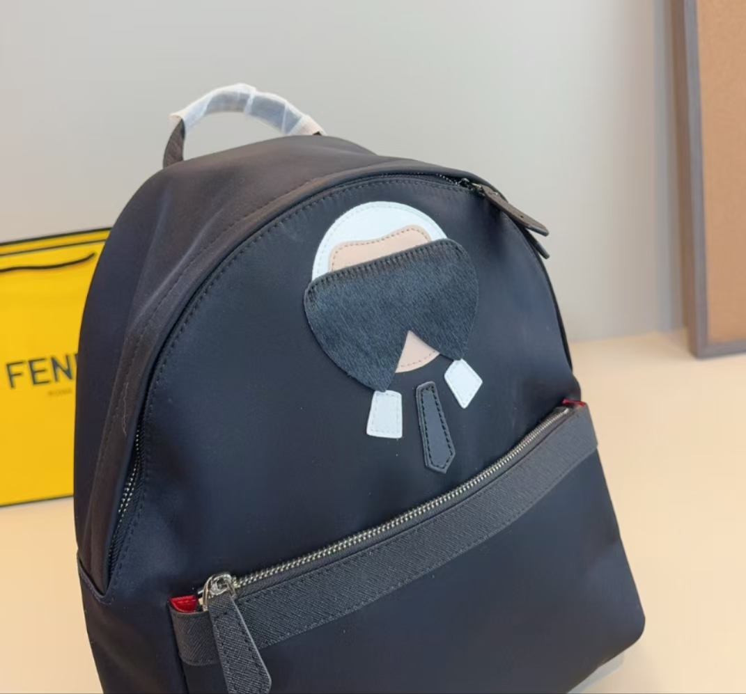 FENDI Monster Black Minimalist Backpack