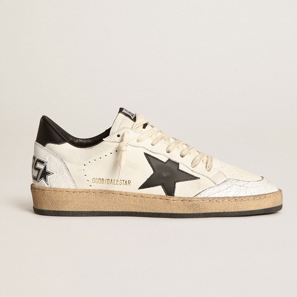 Golden Goose Ball Star Leather round-soled platform sneakers