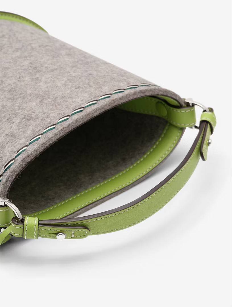 DELVAUX Pin Mini Bucket Felt Supple Calf