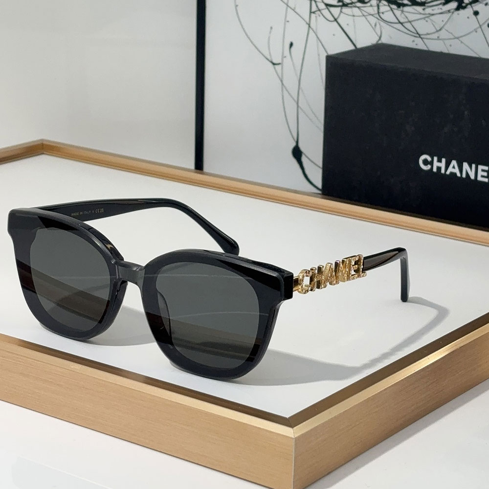 Chanel Mirror leg Hollowed out Logo Sunglasses Top quality