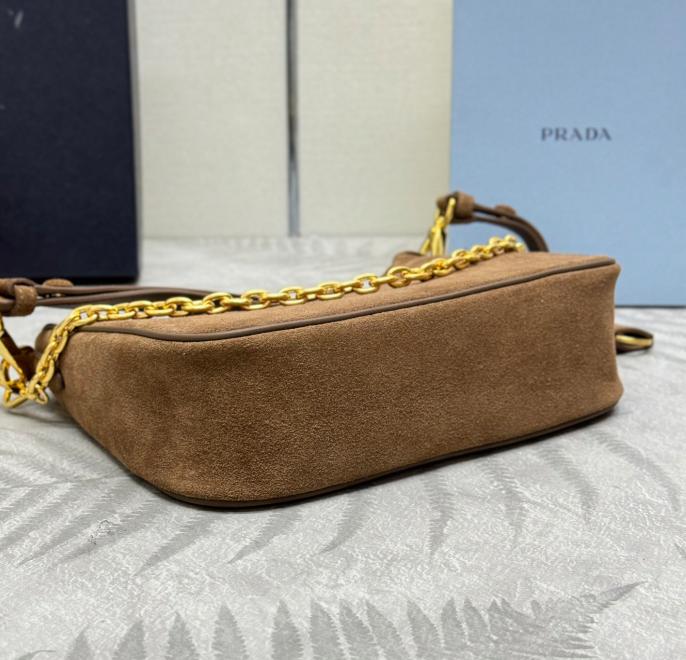 PRADA New Suede Deerskin Underarm Bag
