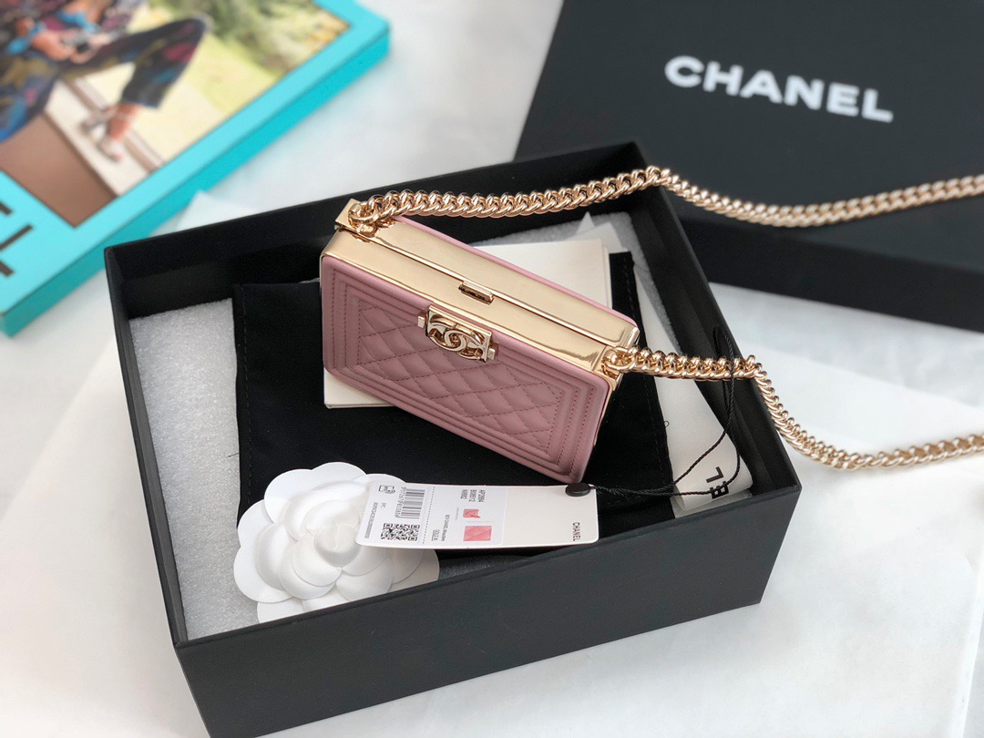 Chanel mini boy evening bag