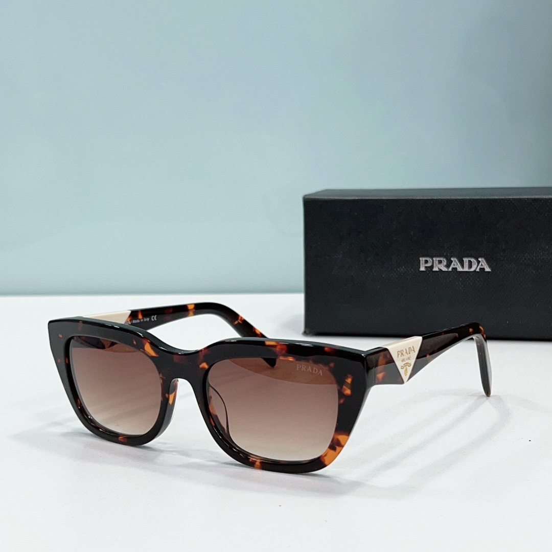 Prada Mirror leg print Logo sunglasses Top quality