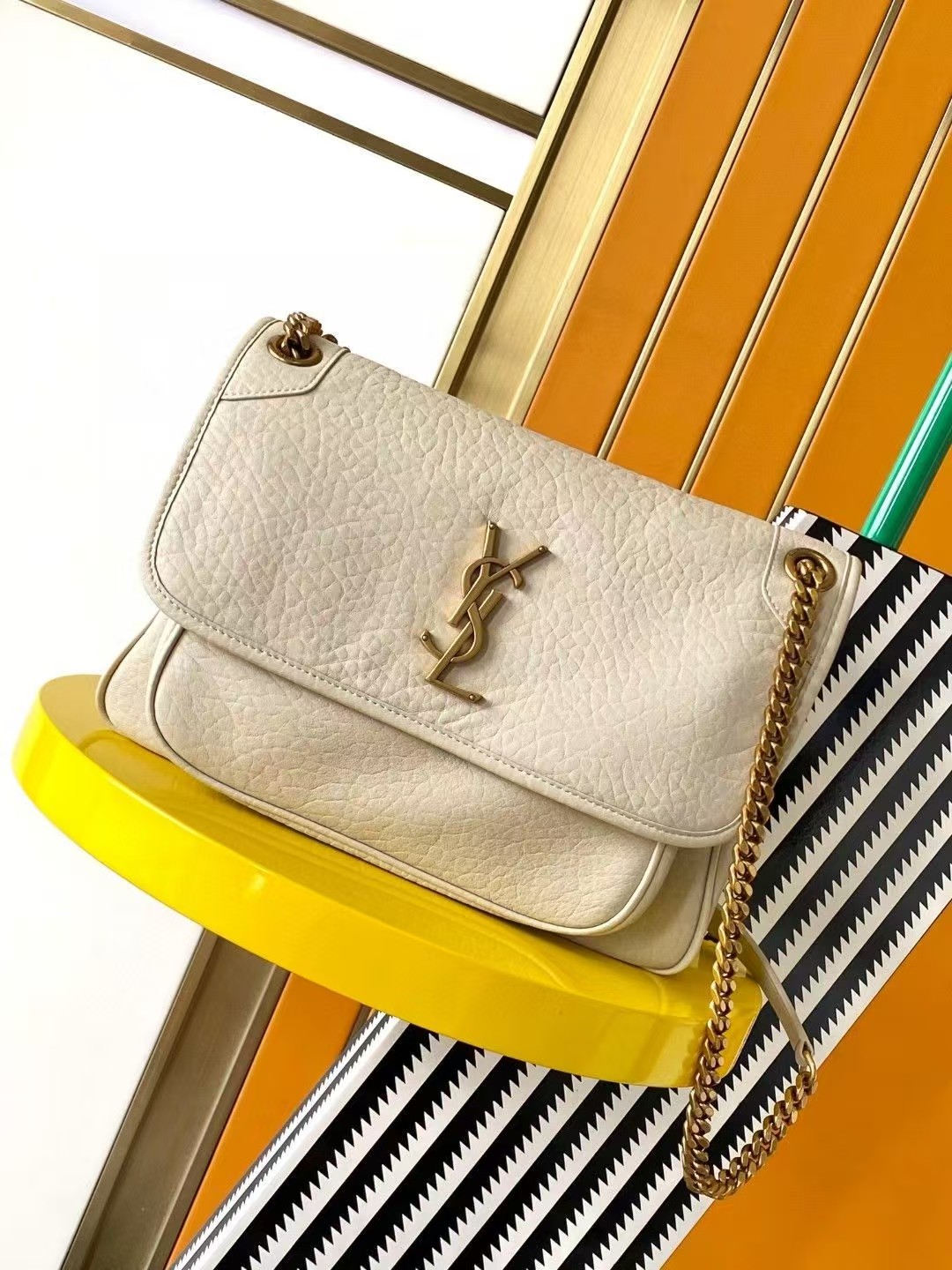 Saint Laurent YSL NIKI medium bag in grained lambskin