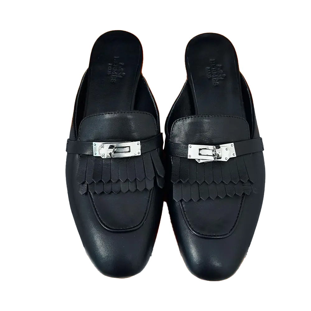 Hermes Oz Leather is Comfortable Sandals Slide