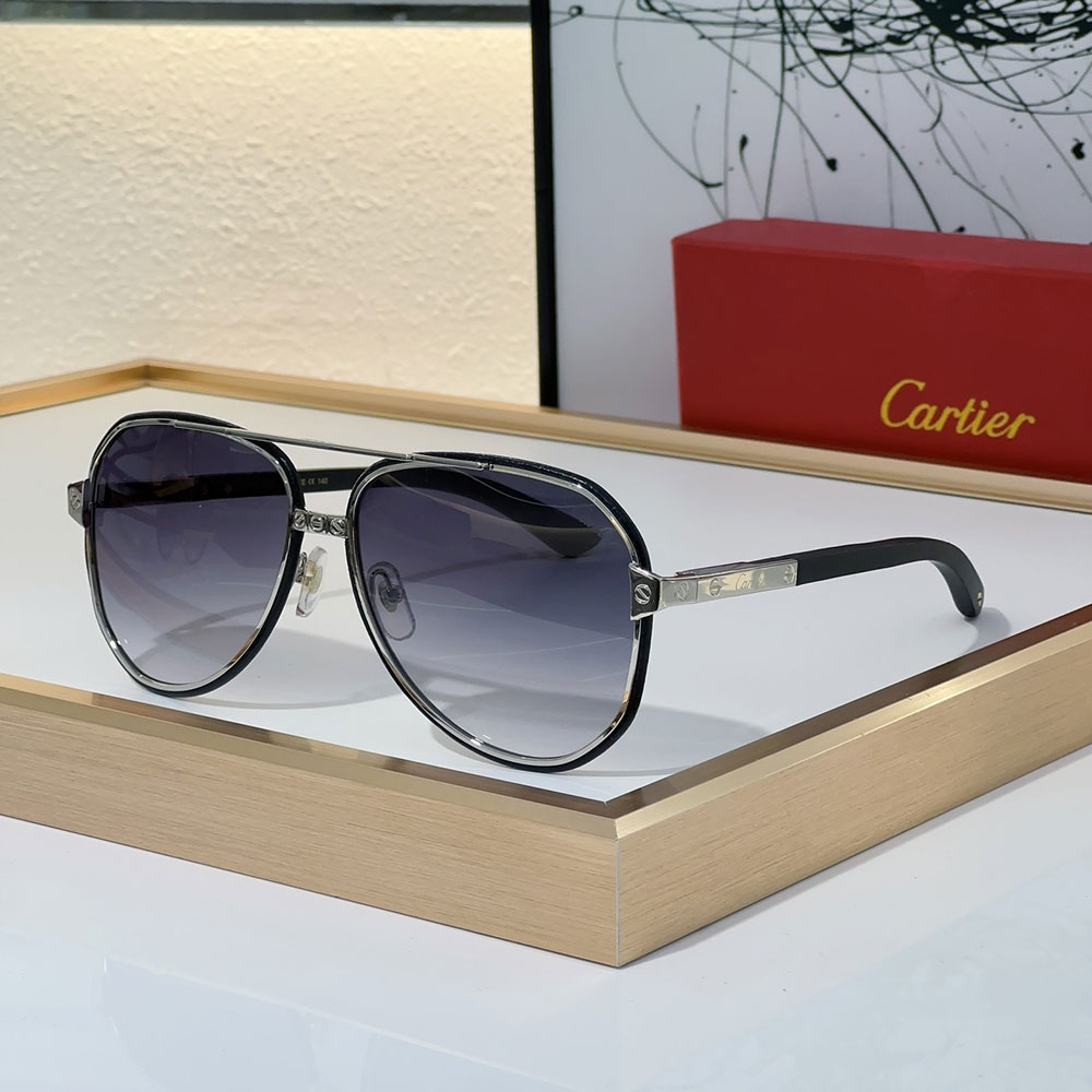 Cartier Aviator Metal Sunglasses Top quality