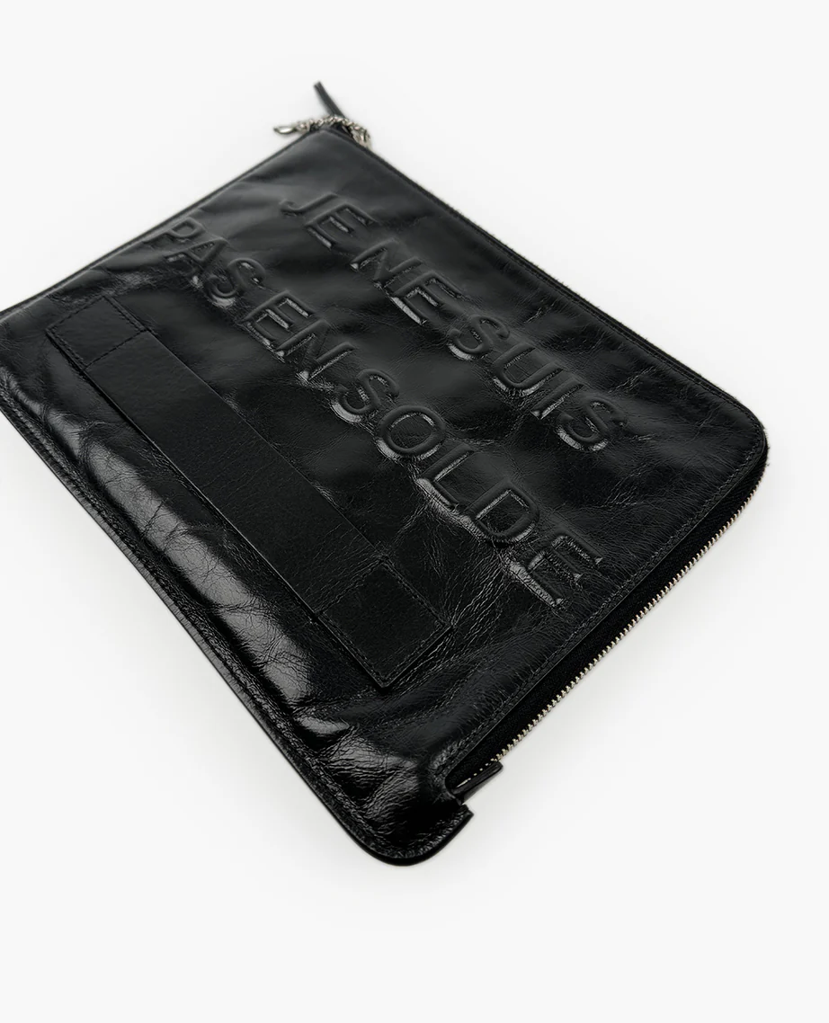 Chanel Je Ne Suis Pas En Solde Black Clutch