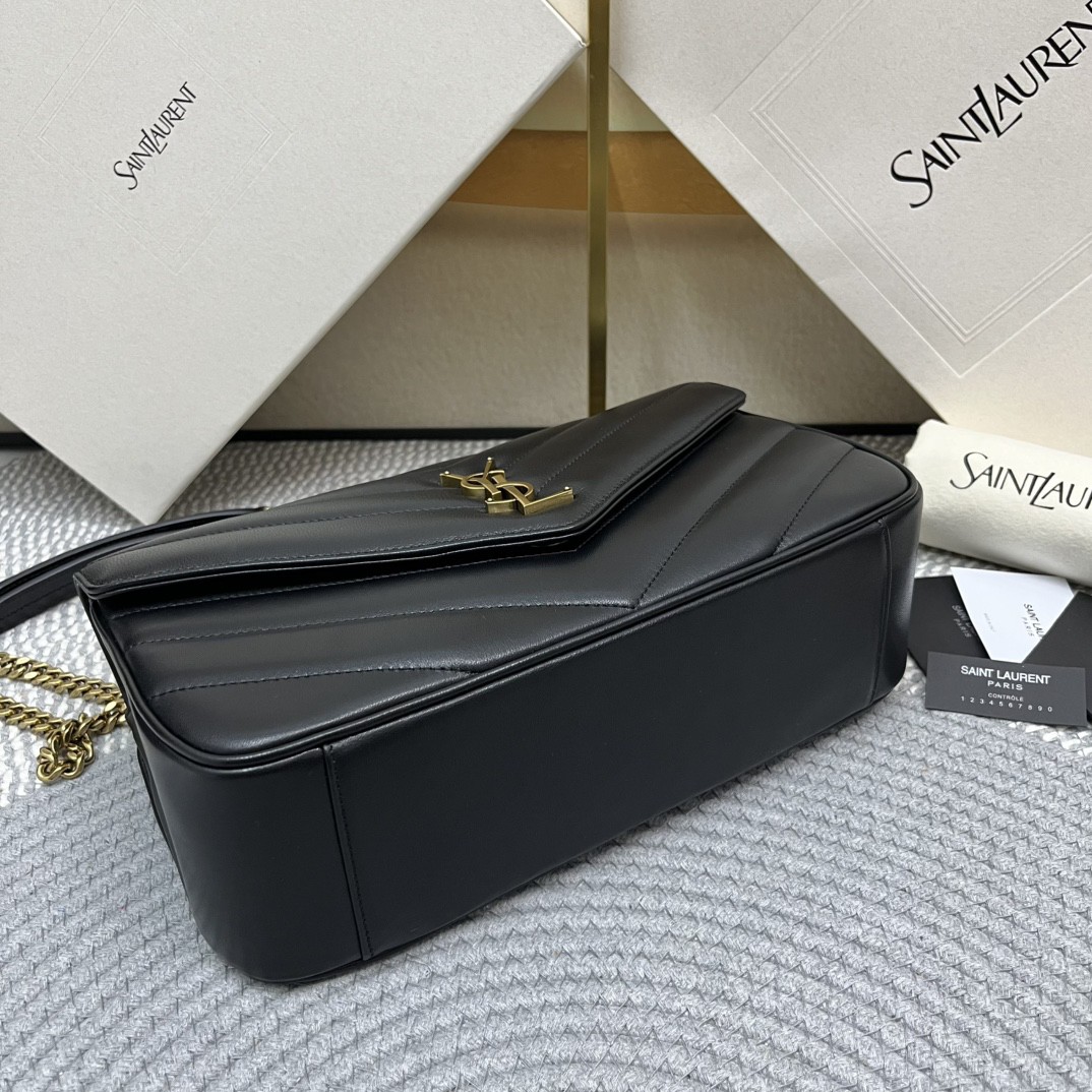 SAINT LAURENT YSL LOULOU medium bag in quilted lambskin