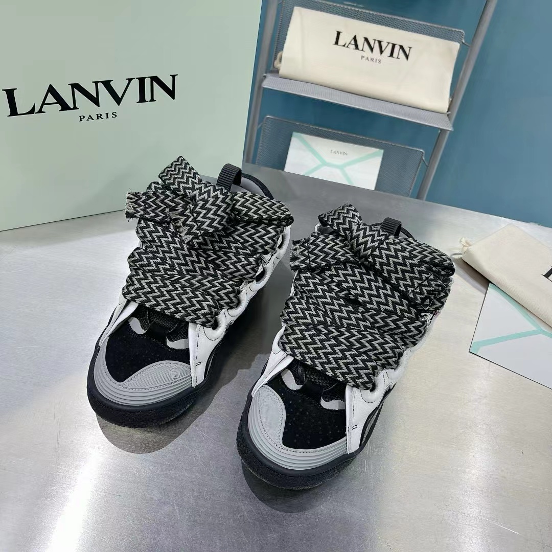 Lanvin LEATHER CURB SNEAKERS