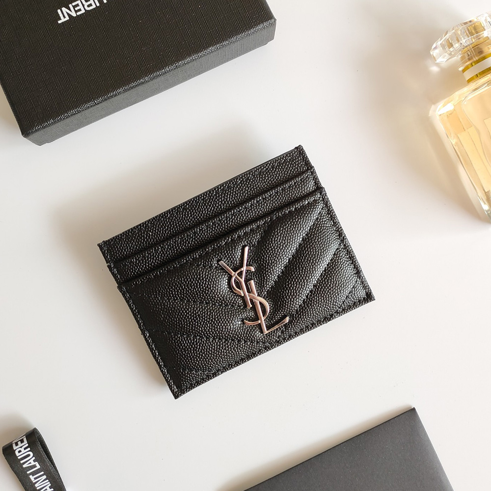 Saint Laurent YSL Caviar Leather Card bags