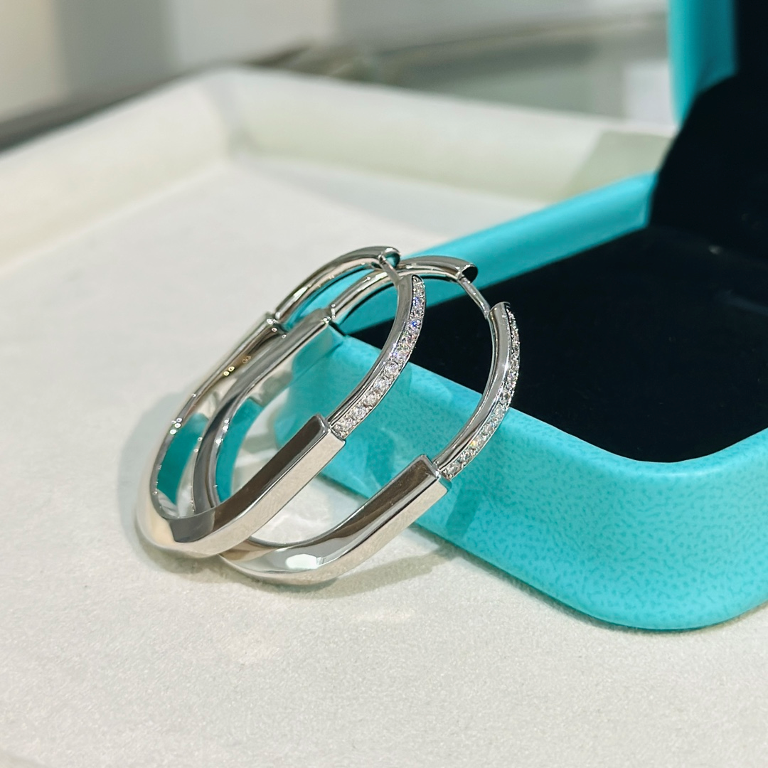 Tiffany U-Shaped Diamond Earrings Jewelry