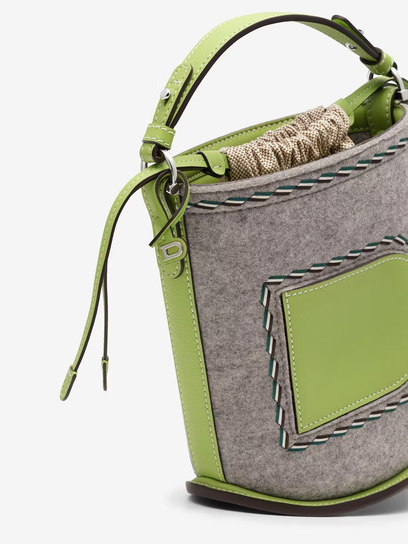 DELVAUX Pin Mini Bucket Felt Supple Calf